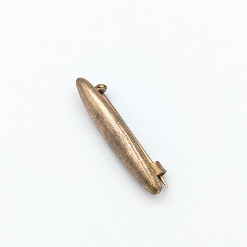 Antique Victorian rose gold filled small pin brooch bar - Picture 3 of 5